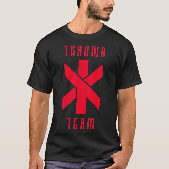 Cyberpunk Trauma Team Clássico T-Shirt (Frente)