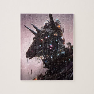 Cyborg Black Unicorn Jigsern Quebra-cabeça