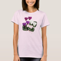 Cyclamen Flower 1800s Vintage Botanical T-Shirt