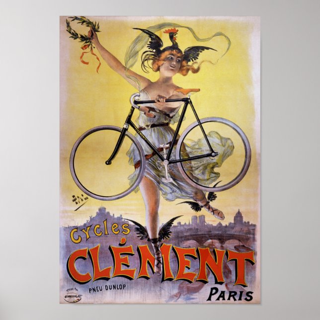 Cycle Clément 1898 Vintage Advertising Poster (Frente)