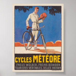Cycle Météore França Poster vintage 1926
