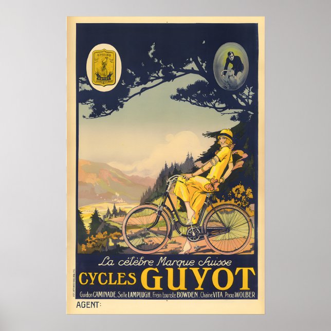 Cycles Guyot Vintage Bicycle Poster (Frente)