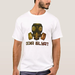 Cyka Blyat! Camiseta de apo do posto Gasmask, digi
