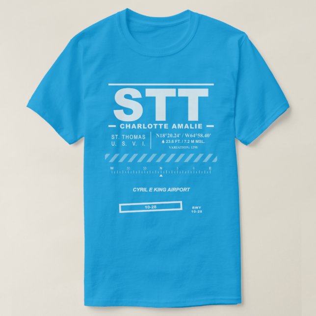 Cyril E. King Airport STT T-Shirt (Frente do Design)