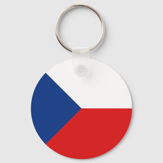 Czechia Fisheye Flag Chaveiro (Frente)