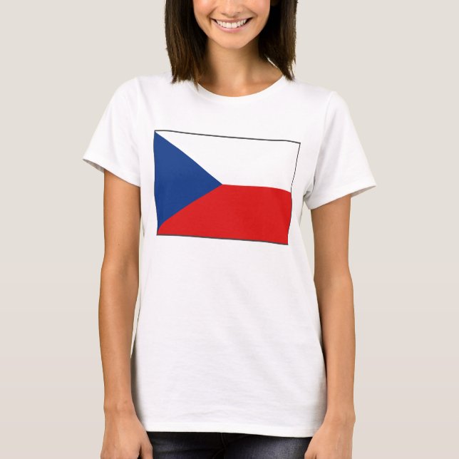 Czechia Flag x Map T-Shirt (Frente)