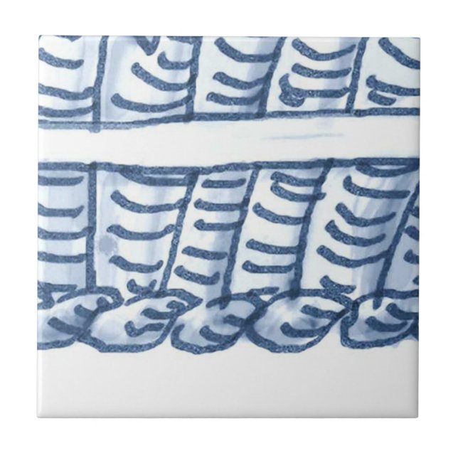 D4 - Azulejo mural da cesta de Delft - D4 (Frente)