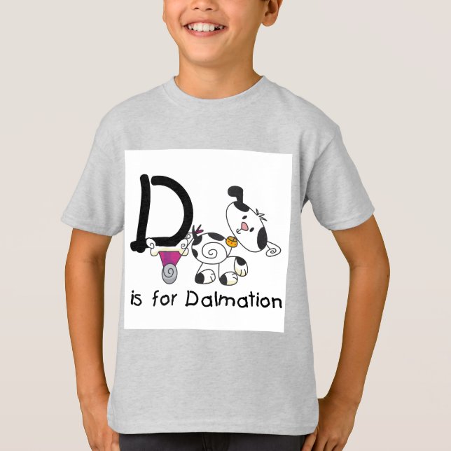 D é para t-shirt e presentes de Dalmation (Frente)