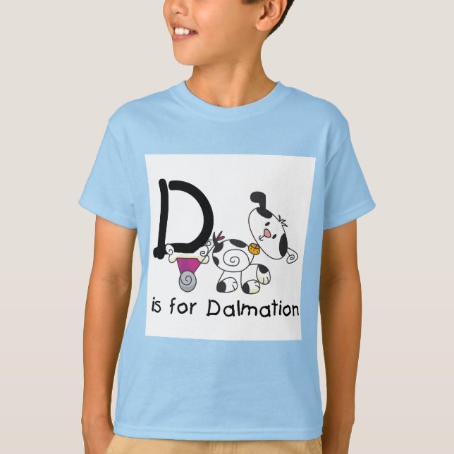 D é para t-shirt e presentes de Dalmation (Frente)
