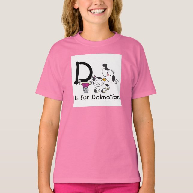 D é para t-shirt e presentes de Dalmation (Frente)