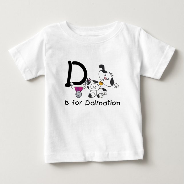 D é para t-shirt e presentes de Dalmation (Frente)
