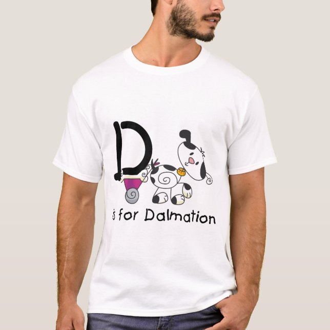 D é para t-shirt e presentes de Dalmation (Frente)