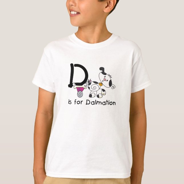 D é para t-shirt e presentes de Dalmation (Frente)