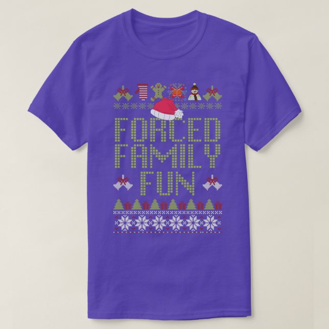 d Família divertida Suéter de Natal Feio (Frente do Design)