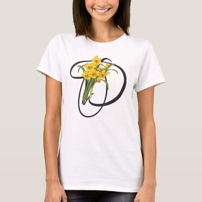 D Inicial, Vintage Daffodils T-Shirt (Frente)