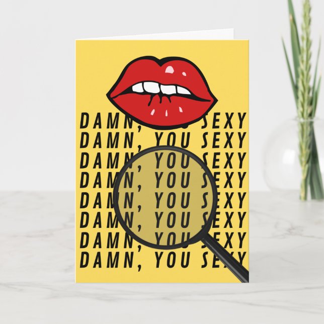 D*mn You Sexy - Encontre o Cartão de Saudação Lie (Frente)