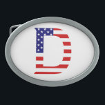 D Monograma sobreposto à bandeira dos EUA<br><div class="desc">D Monograma sobreposto em USA Flag Belt Buckle Design © Trinkets e coisas 2017 - AHP Design. Todos os Direitos Reservados. 080517</div>