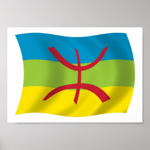 Da bandeira do Berber pessoas do impressão do