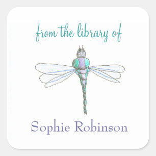 "Da biblioteca de" dragonfly etiquetas personaliza