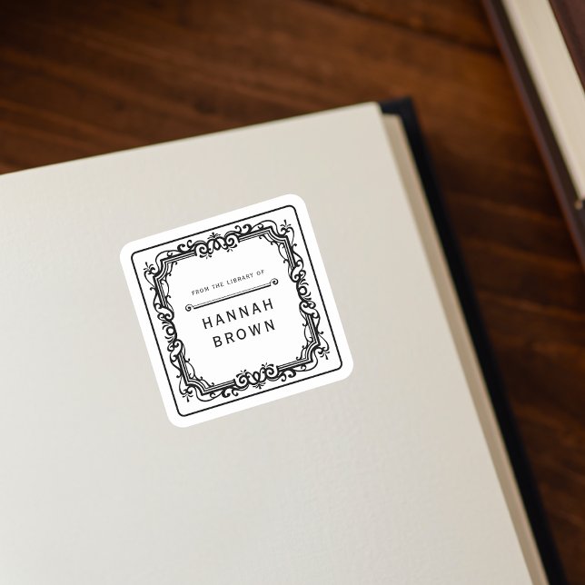 Da Biblioteca De Etiqueta De Livro Elegante (Criador carregado)