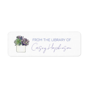 Da Biblioteca do adesivo de Livro Personalizado