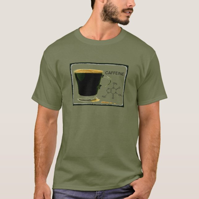 Da cafeína t-shirt demasiado (Frente)