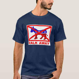 Da caminhada t-shirt político popular afastado