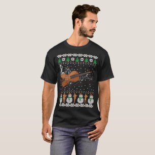 Da camisola feia do Natal do violino t-shirt