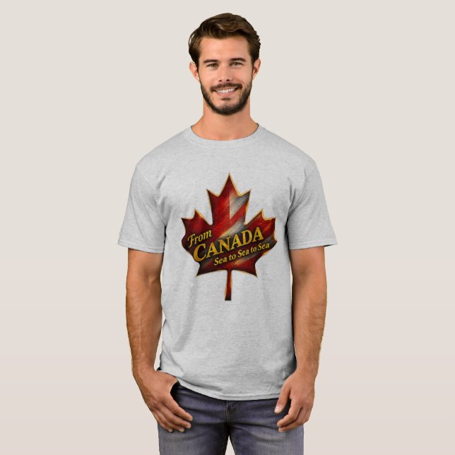 Da Canadá – De Mar a Mar Camiseta Folha de Bordo (Frente Completa)