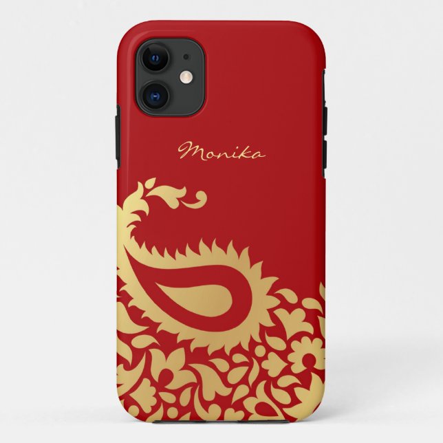 Da Case-Mate Capa Paisleys Indian Red para iPhone 5 (Verso)