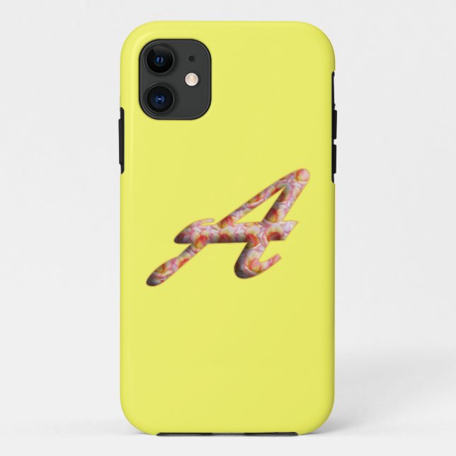 Da Case-Mate Padrão de Monograma A em Rosas para capa de Iphone (Verso)