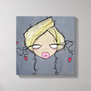 Da "conversa" canvas menina, 12" X12 "