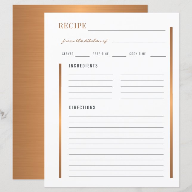 Da cozinha da elegante receita do vazio de ouro (Frente/Verso)