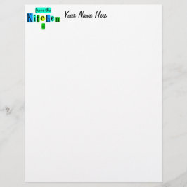 Da Cozinha da Letterhead Personalizada de Blues Re