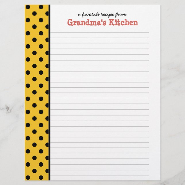 Da Cozinha da Página de Receitas da Nana Polka Dot (Frente)