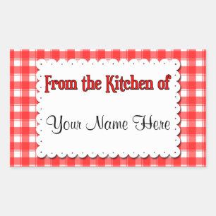 Da cozinha de etiquetas feitas sob encomenda