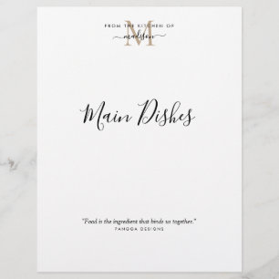 Da Cozinha do Divisor de Receitas do Monograma Dou