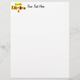 Da Cozinha do Letterhead Personalizado Retro
