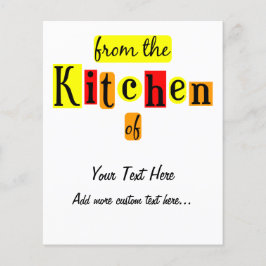 Da Cozinha do Panfleto Lateiro Personalizado Retro