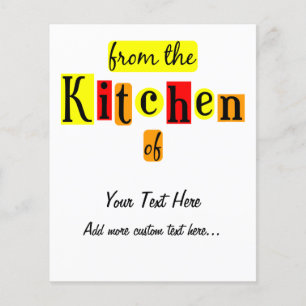 Da Cozinha do Panfleto Personalizado Retro