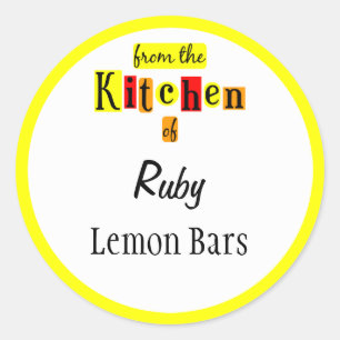 Da Cozinha dos Autocolantes Amarelos Retro