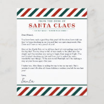 Da Escrivaninha de Papai Noel Carta de Natal