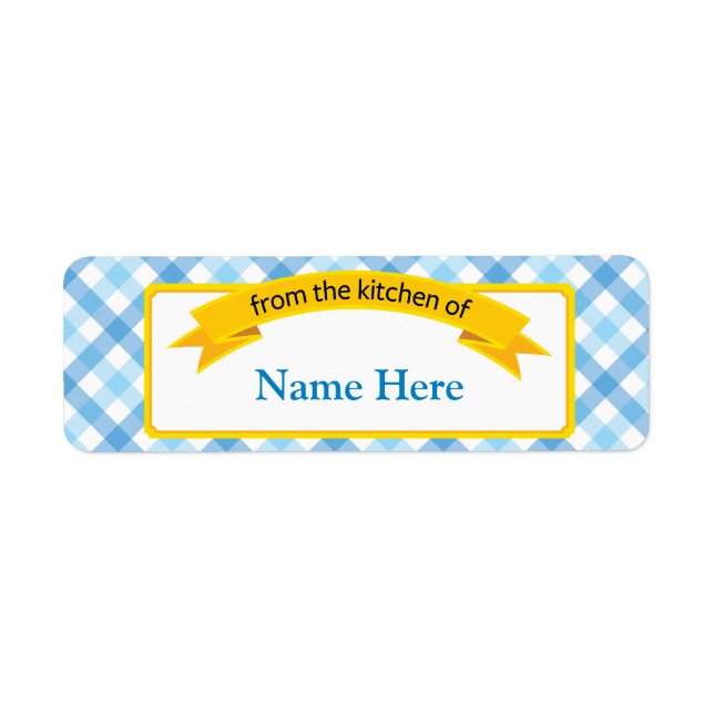 Da Etiqueta da Comida da cozinha - Azul (Frente)