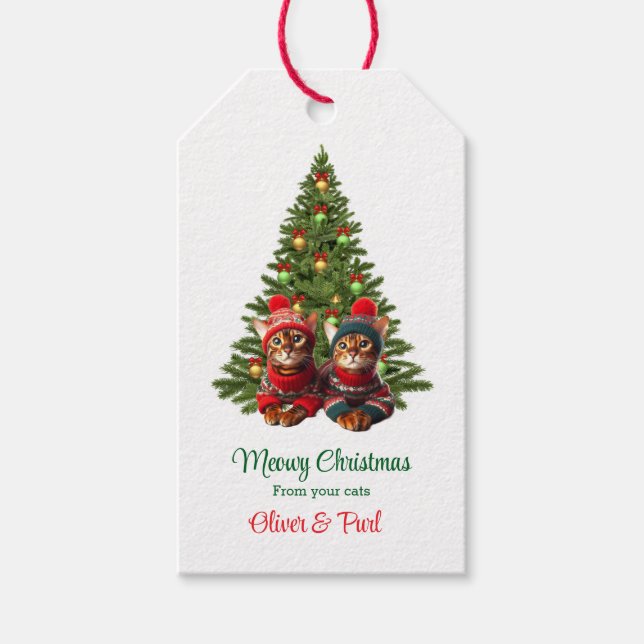 Da Etiqueta do presente de Natal do seu gato (Frente)