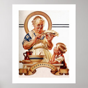 Da "fazer torta". Poster da arte do vintage da