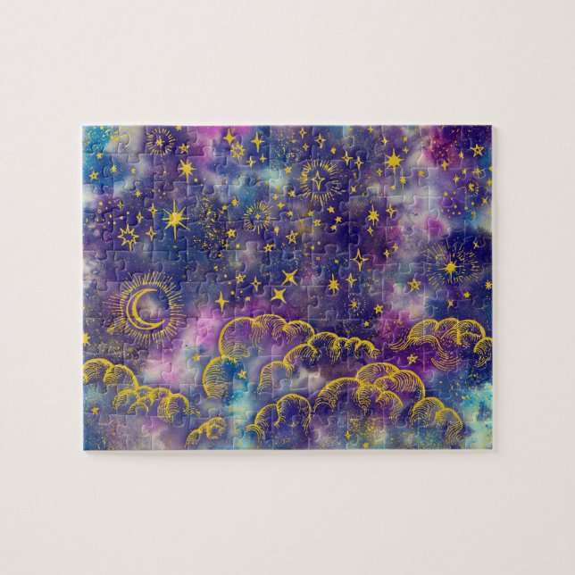 Da "jogo do quebra-cabeça de serra de vaivém lua e (Horizontal)