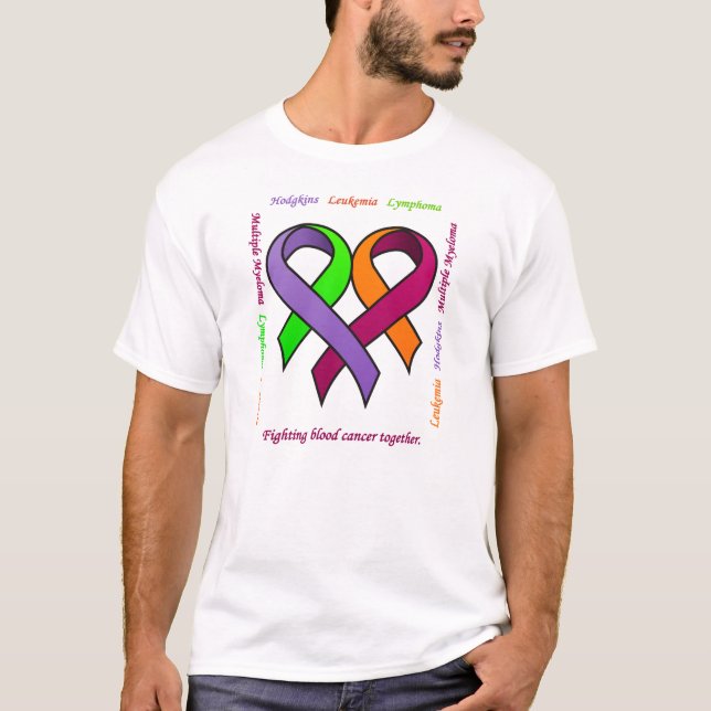 Da luta de sangue do cancer t-shirt junto (Frente)
