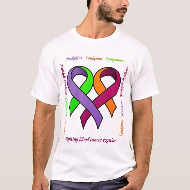 Da luta de sangue do cancer t-shirt junto (Frente)