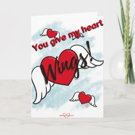 Dá-Me Um Cartão De Dia de os namorados De Asas Cor