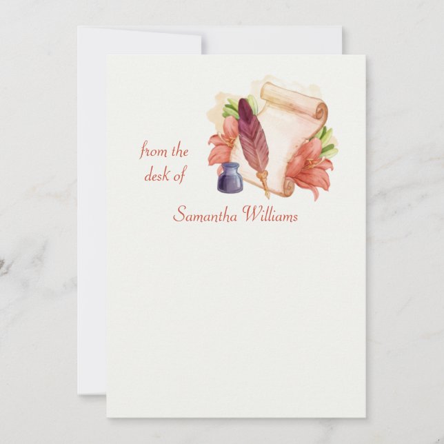 Da mesa de artigos personalizados (Frente)